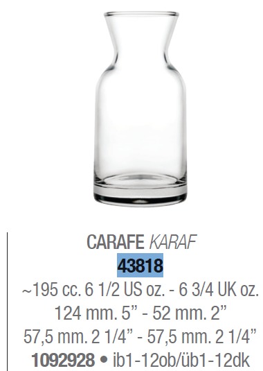 Small Carafe 200 cc. - Village - PA-43818-12-0000 - Village - PC
