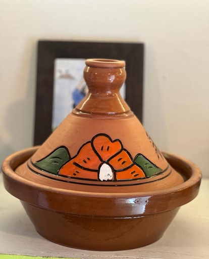 [10006401] طاجن فخار بغطاء مقاس 26 سم