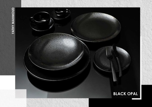 [10007856] BW - 10221  -  CHROME DOTS طبق ووك عميق 21 سم اسود + بنى اسيوى - فرز اول فتحى محمود